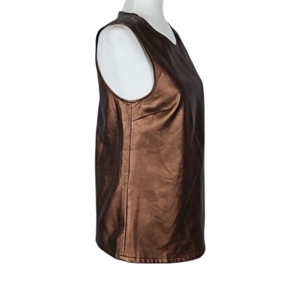 Tinley Road Bronze Metallic Top, M - Picture 2 of 7